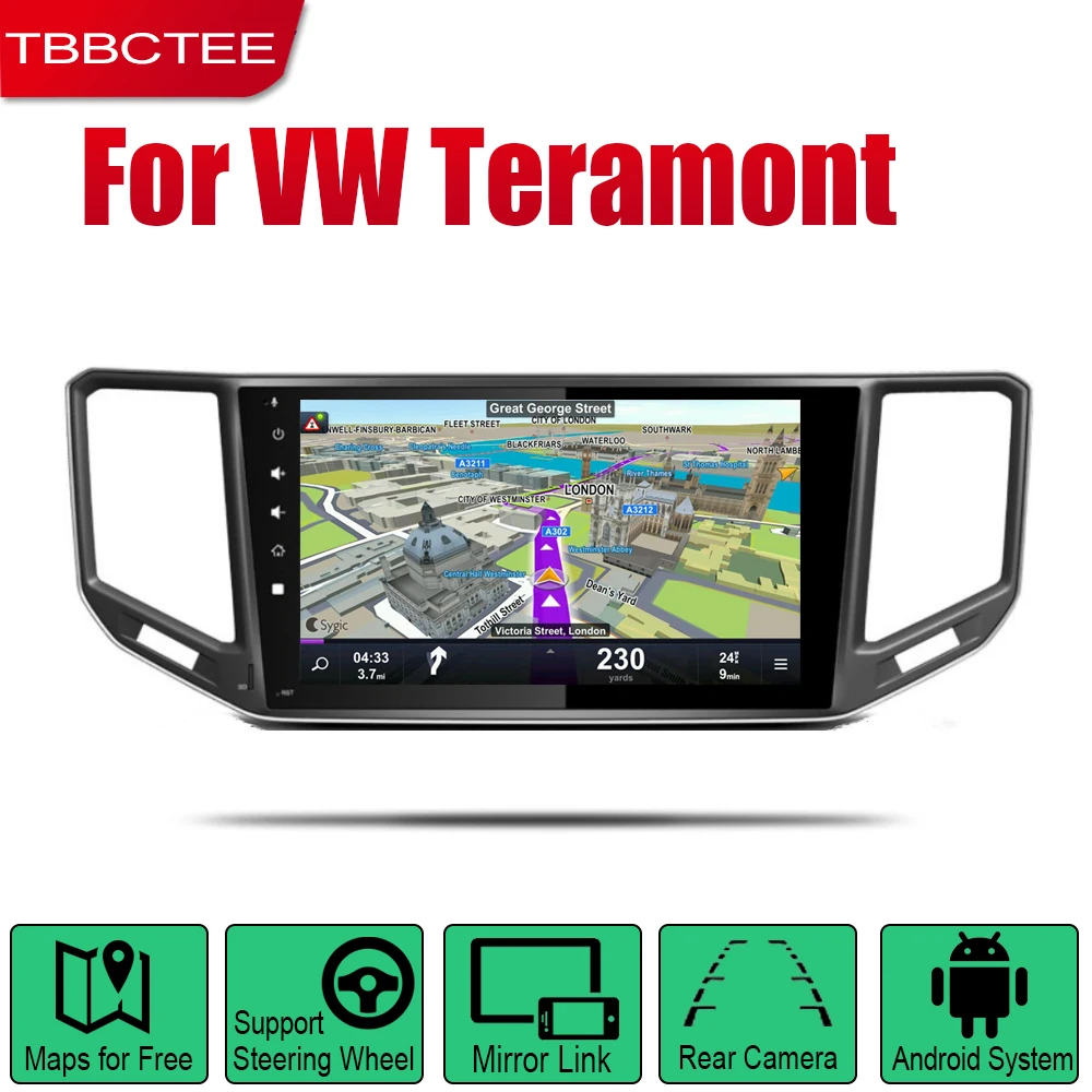Автомагнитола TBBCTEE Android 2 Din для Volkswagen VW Teramont 2017 ~ 2019 автомобильный мультимедийный