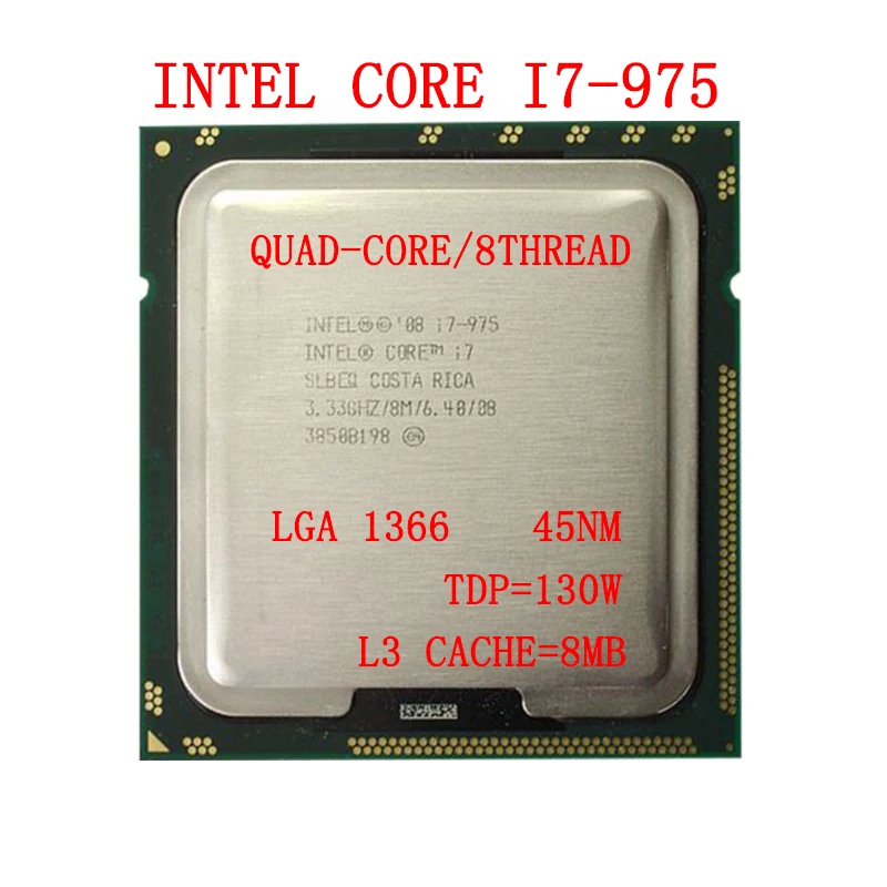 

Intel Core i7-975 Processor 3.2GHz 8MB LGA1366 Desktop CPU properly Desktop I7 975 cpu