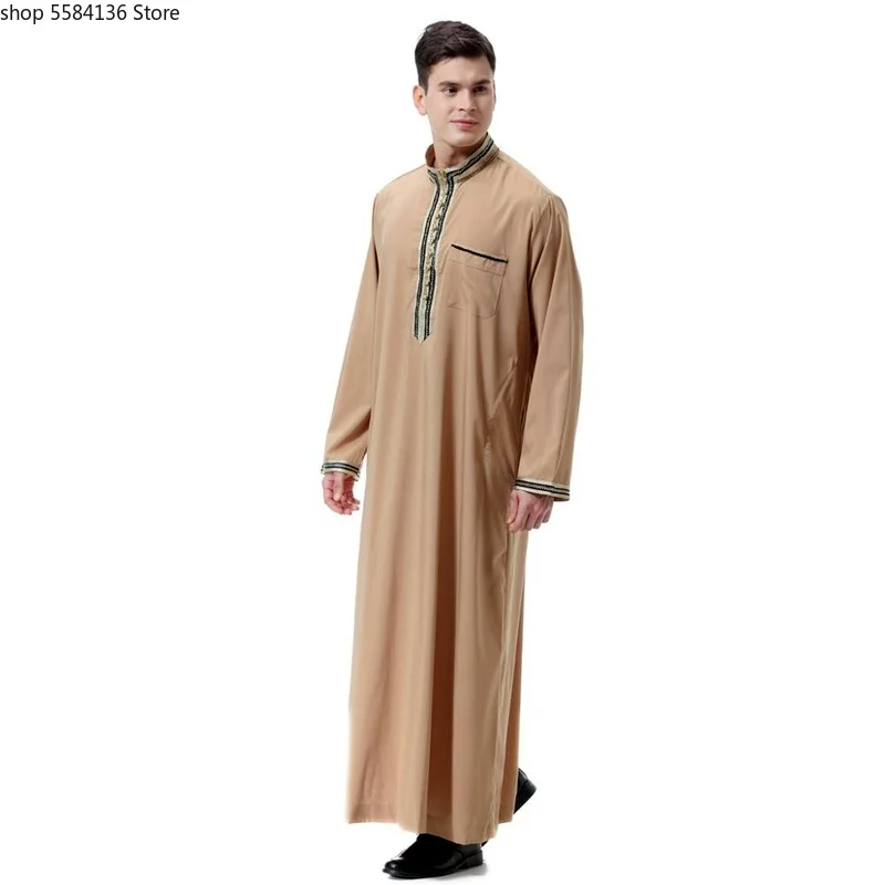 Мужская абайя мусульманское платье Пакистанская мусульманская одежда s-халат