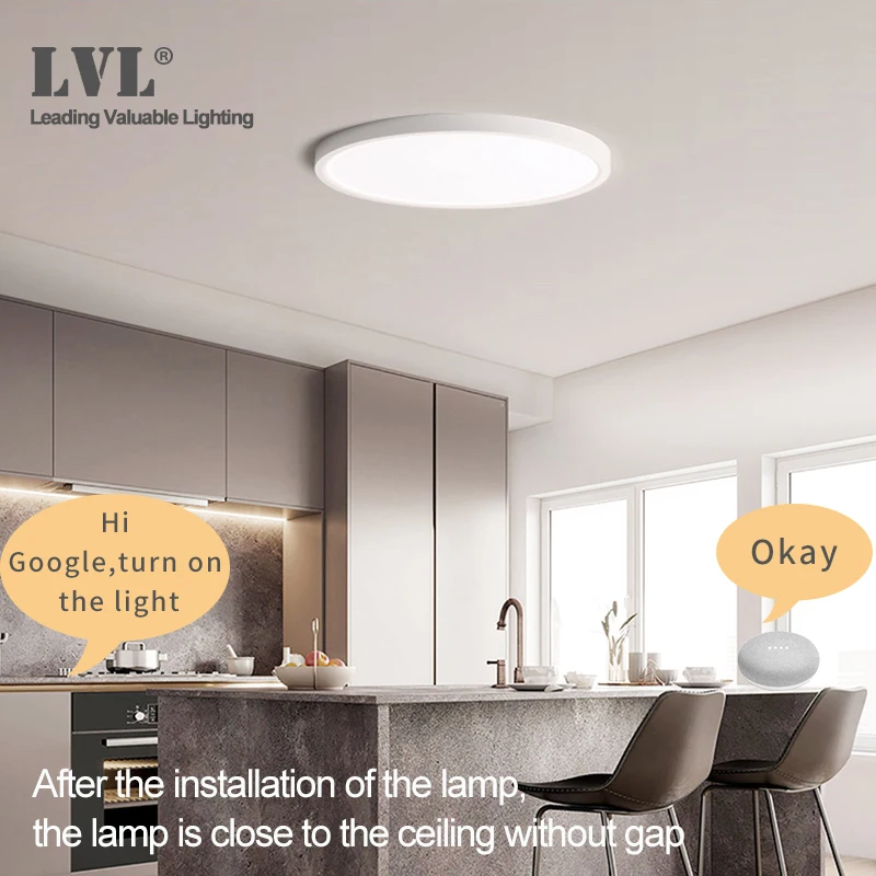 

Modern LED Smart Ceiling Light 36W 45W WiFi Tuya App Google Home Alexa Echo AI Voice Control Surface Mounting Ceiling Lamp