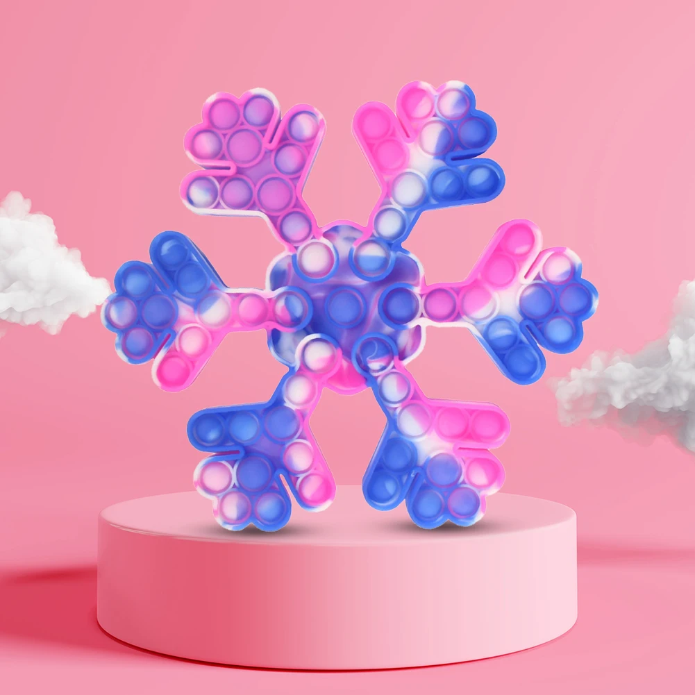 

Push Bubble Sensory Toy Snowflake Pressure Relief Squeeze Special Anti-Stress Game Stress Relief Fidget Toys