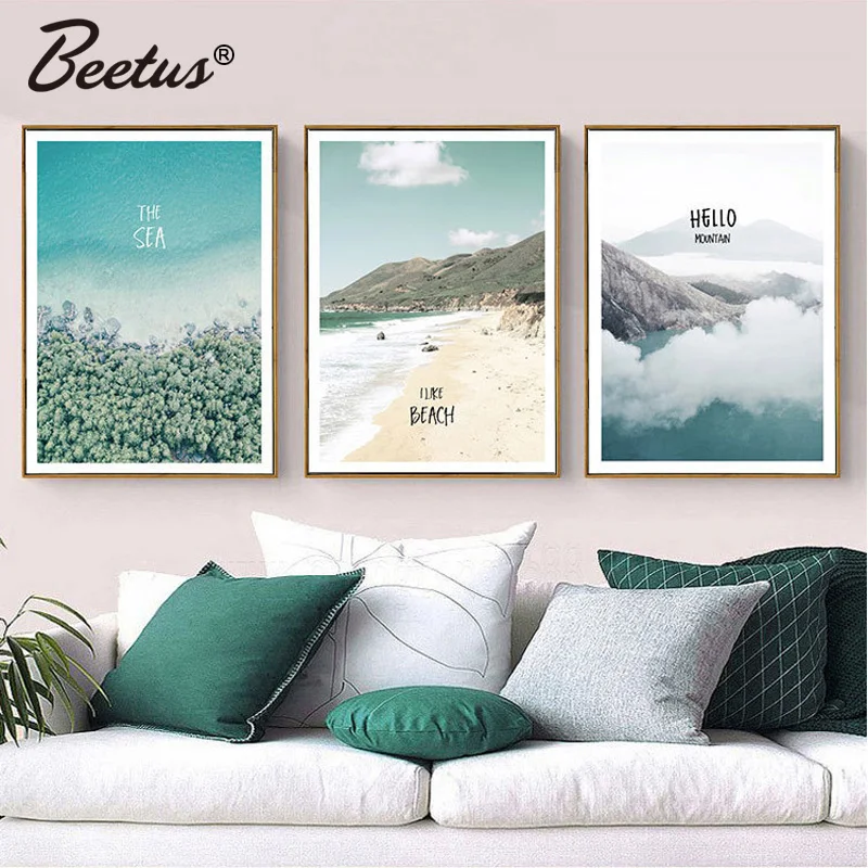 

Modern Seascape Canvas Painting Nordic Landscape Wall Art Picture Poster And Prints For Bedroom Home Cuadros Decoration Unframed