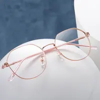 Round Glasses Frame Woman Men Glasses Retro Myopia Optical Frames Metal Clear le ns Black Silver Gold   Eyeglasses Oculos 19053