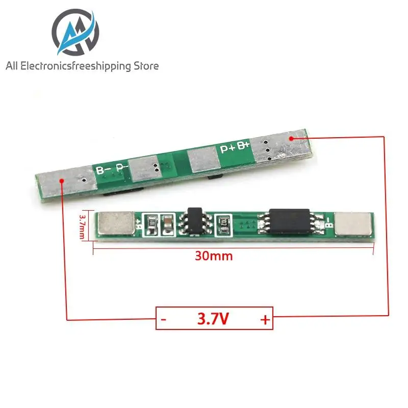 10 шт. защитная плата 1S 3 7 V 3A li ion BMS PCM для литий ионного аккумулятора 18650|Регуляторы