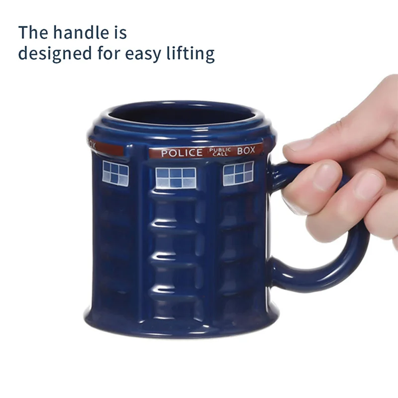 Керамическая кружка Доктор Кто Полицейская шкатулка чашка с крышкой для чая кофе