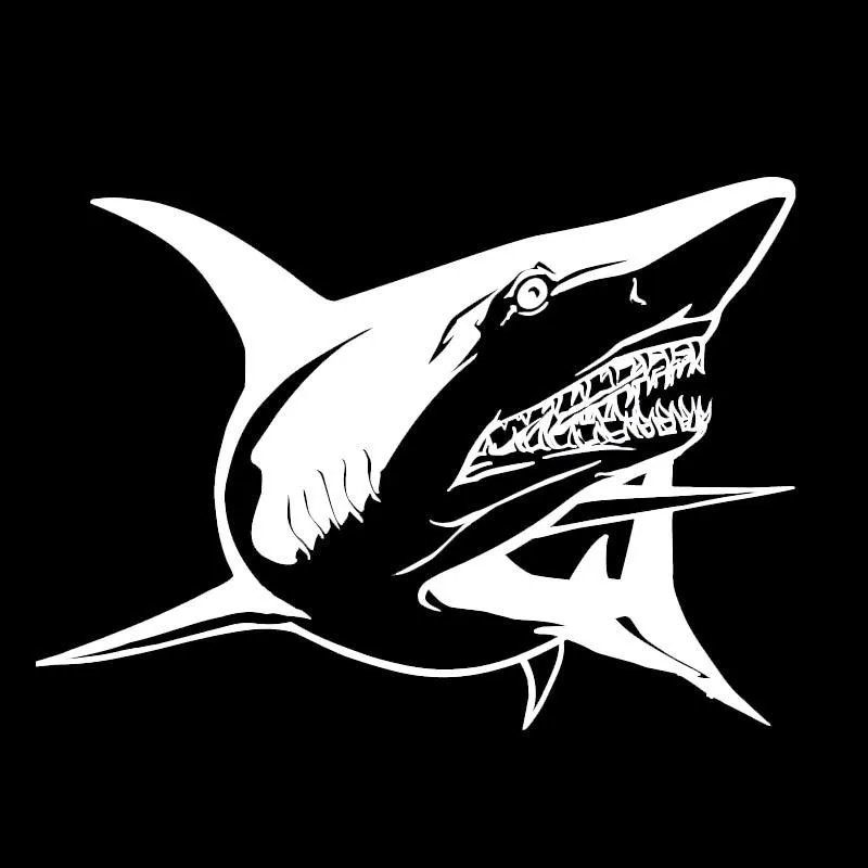 

15cmx10cm Angry shark Vinyl Car stickers Decals Motorcycle Accessories Car-Window Decorative Goods PVC