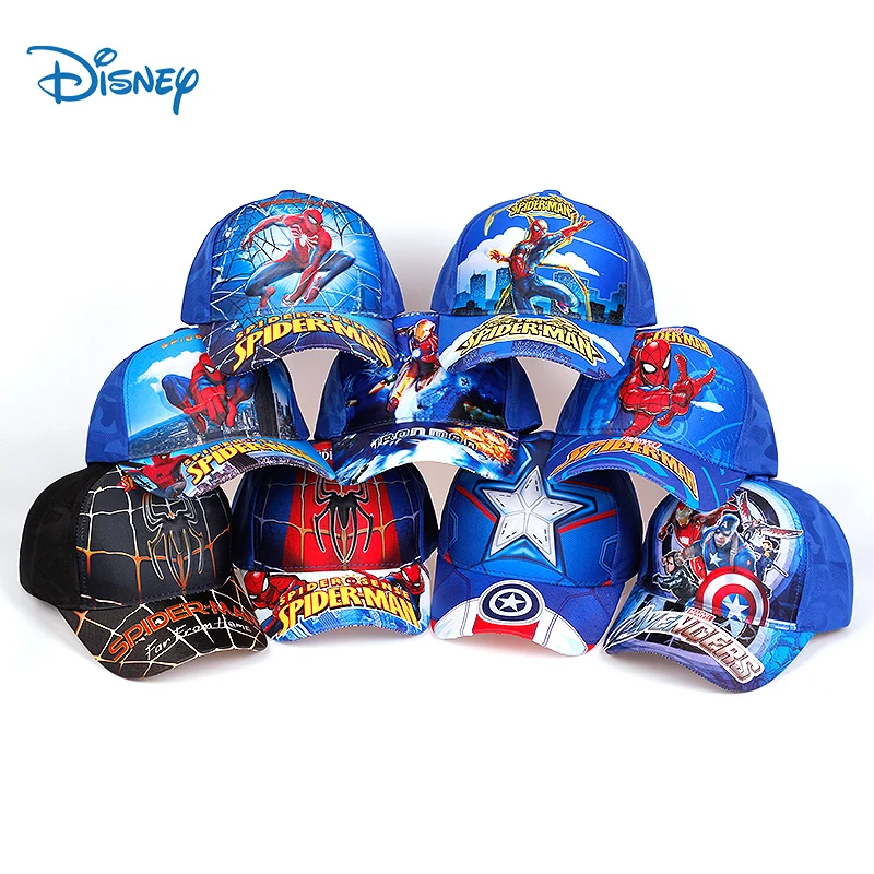 Berretto da Baseball Disney Marvel Cap cappello da bambino mimetico regolabile in cotone bambini ragazzi ragazze cappello da esterno cappello da supereroe Hip Hop