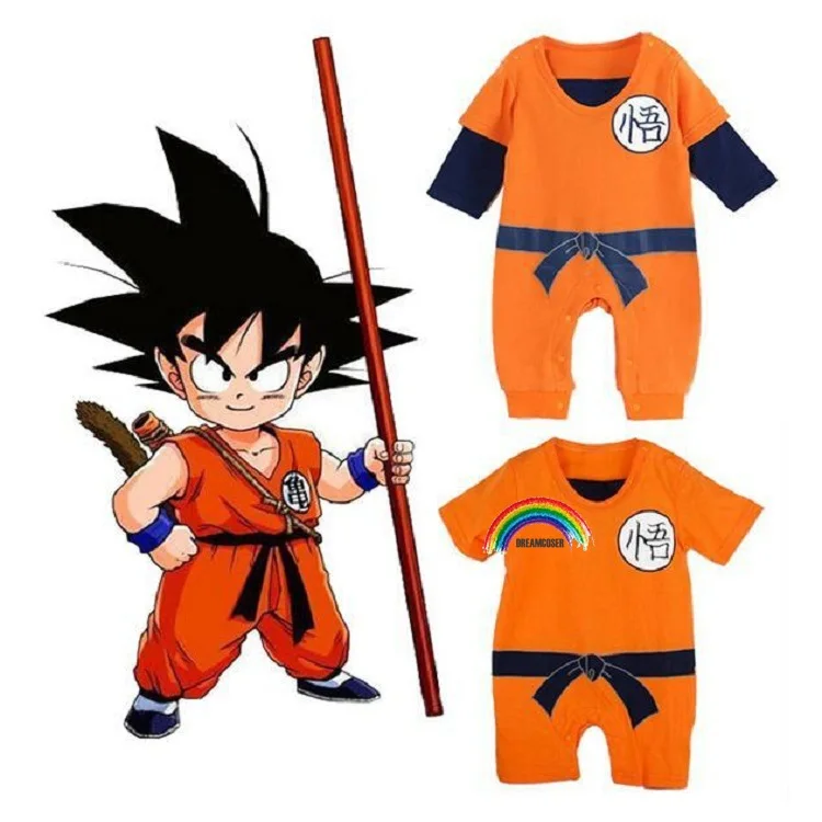 Комбинезоны для новорожденных мальчиков одежда малышей Сон Гоку комбинезон Bebes