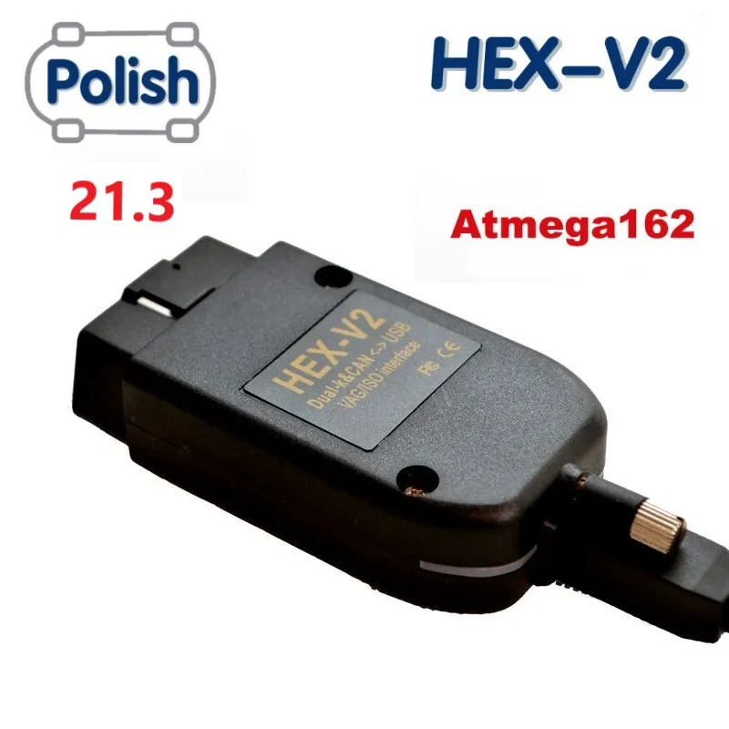Новинка 2020 VAGCOM V21.3 HEX V2 интерфейс 20.4.2 VAG COM 19 6 для VW Seat Vag 20 4 польский ATMEGA162 + 16V8