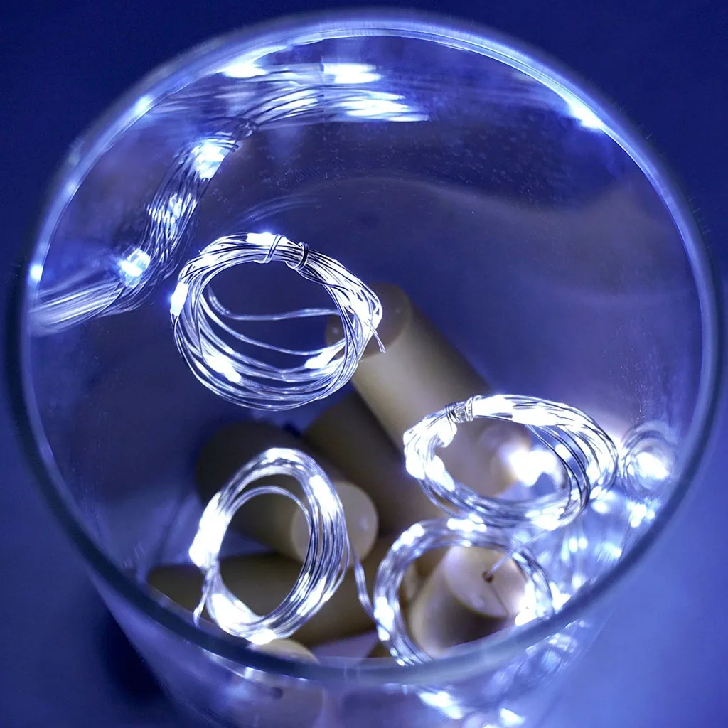 

15PCS bottle lamp cork shape for 1M 10 LED bottle string party cork-shaped silver wire star string atmosphere lamp