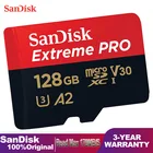 Sandisk слот для карт памяти Extreme Pro 128 ГБ Microsdxc 64 Гб 256 ГБ оперативной памяти, 32 Гб встроенной памяти, UHS я U3 V30 C 10 высокого Скорость Micro SD карта Micro SD с креплением для вспышки sрeedlite