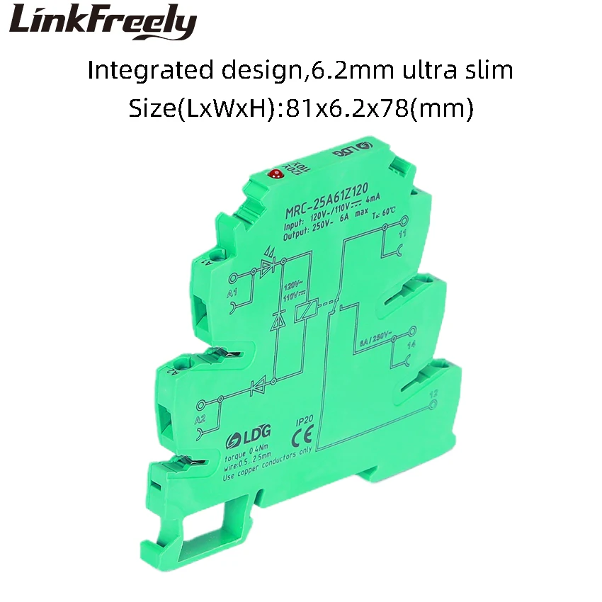 MRC-25A61Z120 120VAC/110VDC Smart PLC Электромагнитная плата релейного модуля контроллера 6A 250VAC/DC