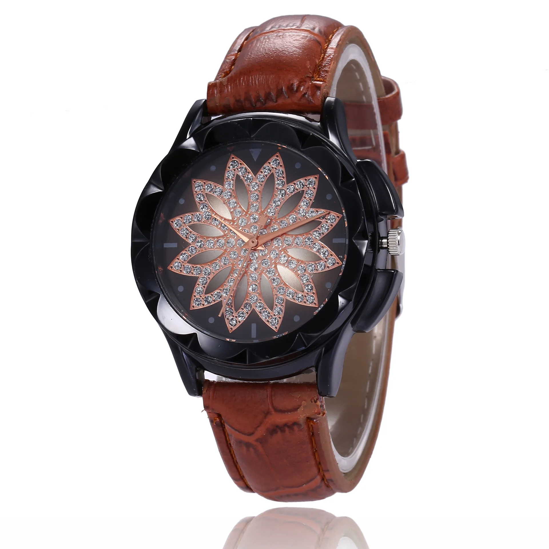 

Luxury Good Luck Comes Rhinestone Watch Women's High-End Bamboo Belt Fashion Watch women watches