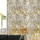 Новая Электростатическая стеклянная пленка 3D Cobblestone красочный эффект домашнее окно декоративные матовые стеклянные наклейки 1000x450x1 мм