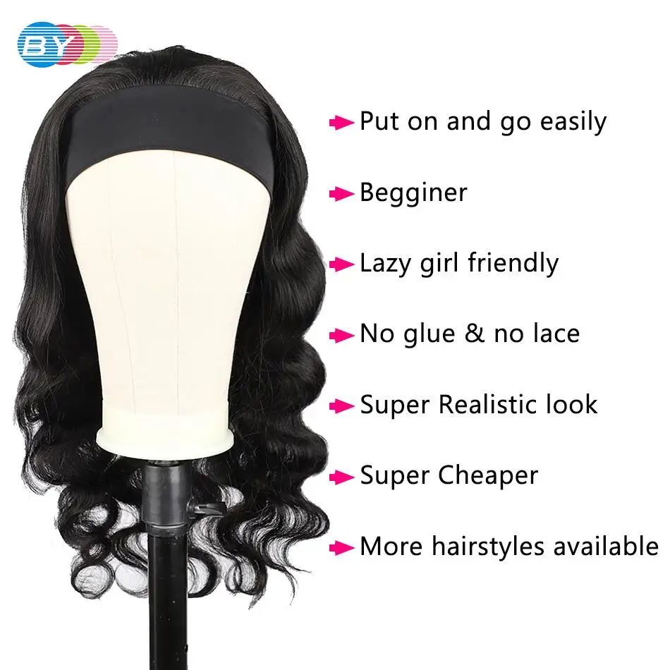 Объемная волна лента для волос человеческие волосы бесклеевой манекен шарфа