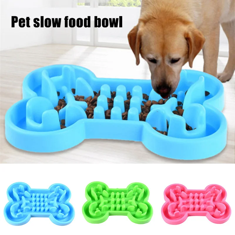 

Миска для домашних животных, силиконовая, в форме кости, противоскользящая миска для собак, миски для кормления кошек, герметичная пищевая к...