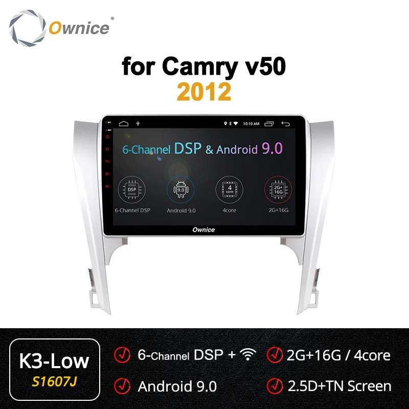 Owice Android DVD gps Navi для Toyota Camry 40 v50 v55 2007 2008 2009 2010 2011 2012 2013 стерео бортовой компьютер радио ПК - Цвет: S1607 K3-Low