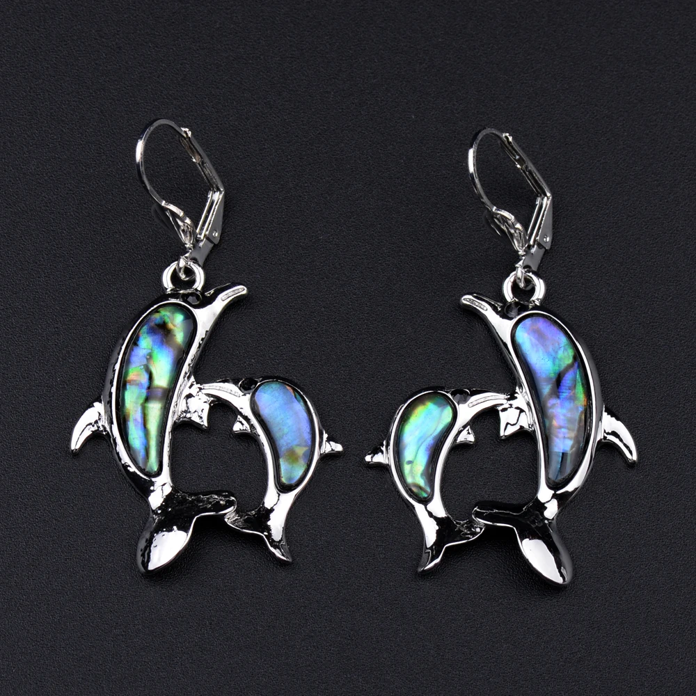 Богемные серьги для женщин натуральная раковина Abalone висячая люстра большая рыба