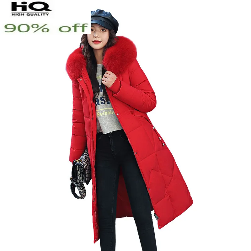 Women's Clothing Warm Winter Jacket Women 2022 Long Female Jacket Korean Style Parka Hooded Cotton Down Ropa De Mujer Pph1289