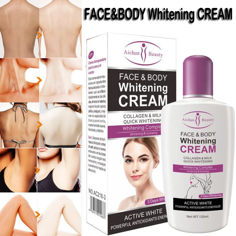 

Aichun Beauty Summer Beach Body Collagen Quick Whitening Cream Skin Brightening Bleaching Private Parts Armpit Whitening Cream
