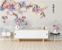 custom photo mural 3d wallpaper chinese hand painted flowers and birds home decor in the living room wallpaper for walls 3 d