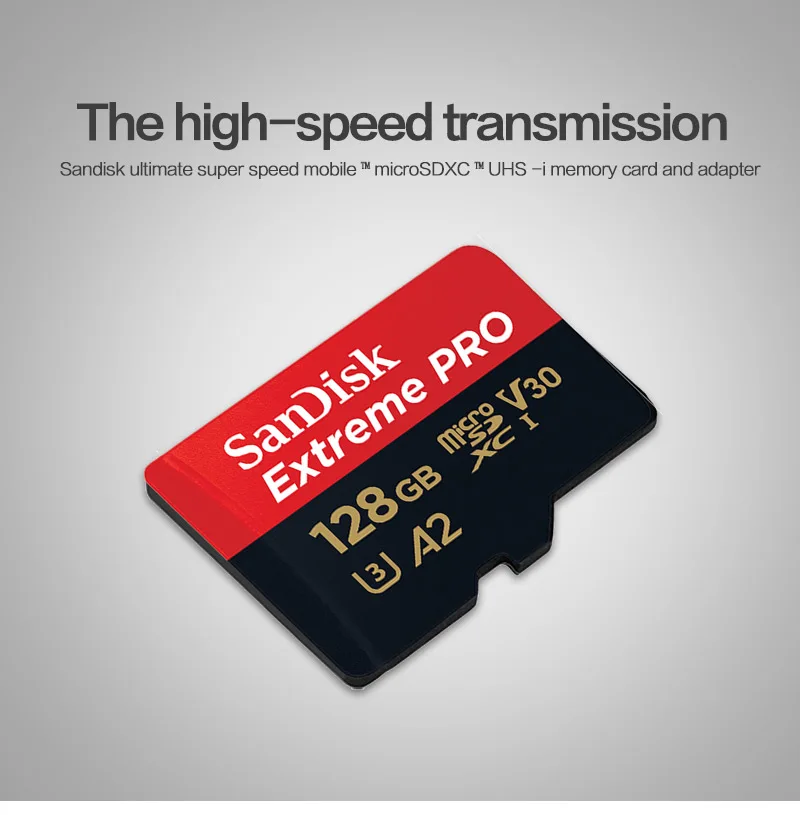 Карта Micro SD SanDisk 16 ГБ 32 ГБ MicroSDHC карта памяти 64 Гб 128 ГБ 200 ГБ 256 Гб 400 Гб MicroSDXC EXTREME PRO V30 U3 4K UHD TF карты