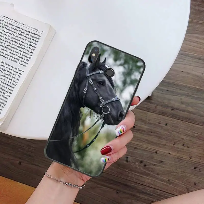 

Running horse animal grassland luxury design Phone Case shell For Xiaomi Redmi note 7 8 9 t k30 max3 9 s 10 pro lite