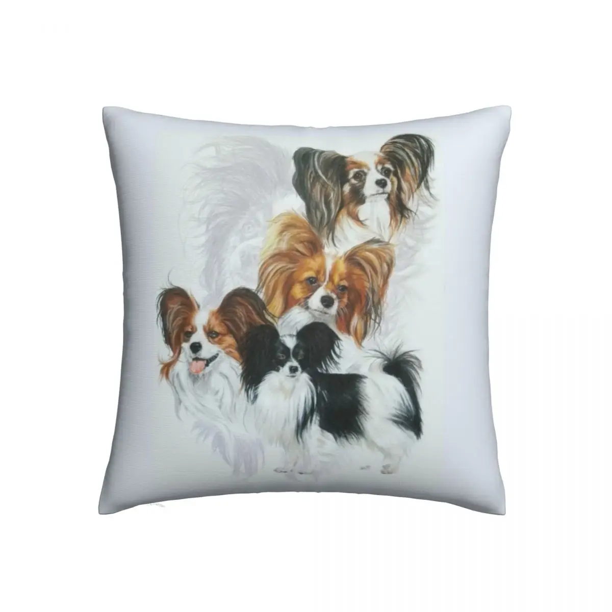 

Papillon Dog Pillow Case Papillon Medley Spring Vintage Pillowcase Polyester Bedroom Zipper Cover