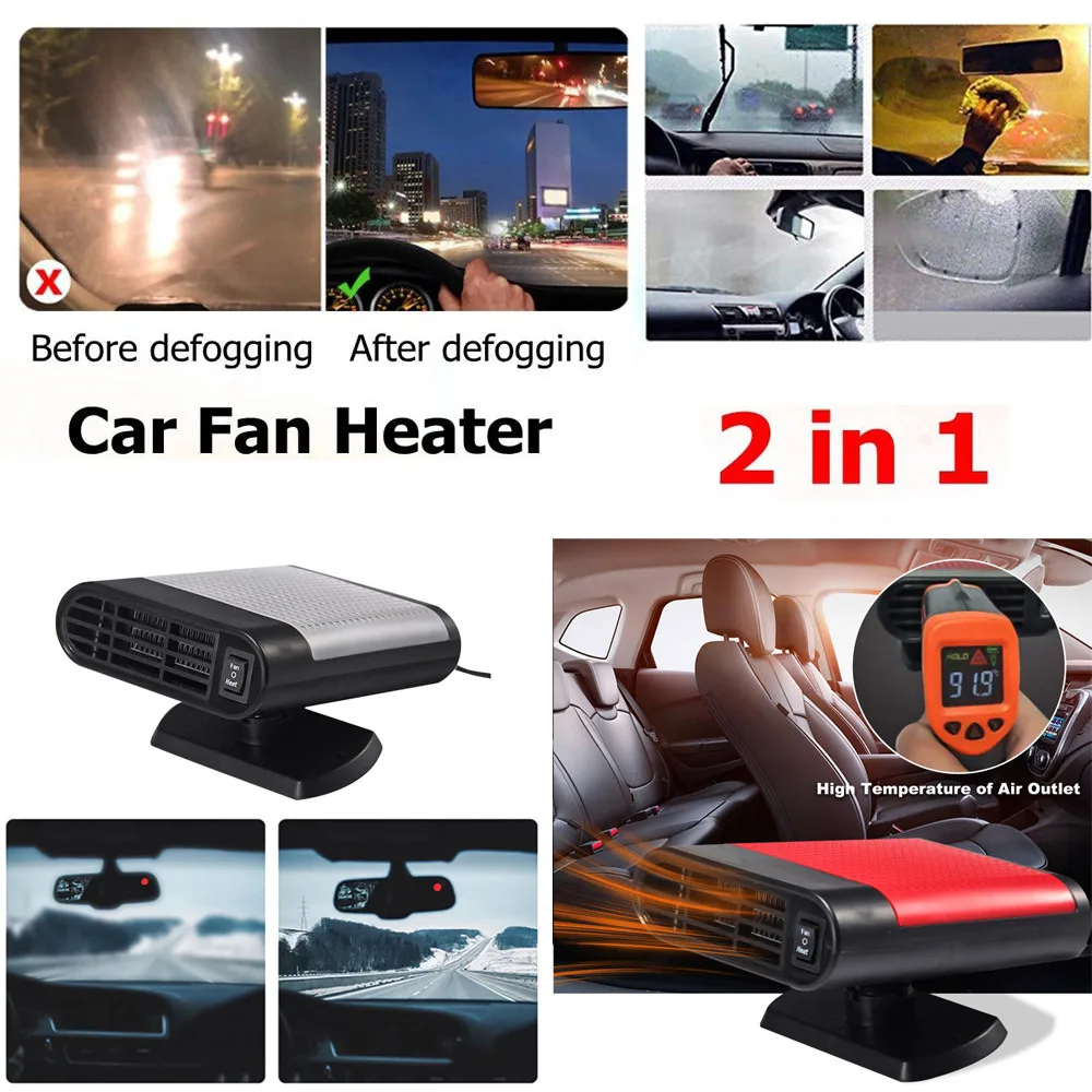 

Winter Car Heater Universal 12V Car Interior Heating Cooling Accessories Fan Heater Window Mist Remover Portable Car Heaters