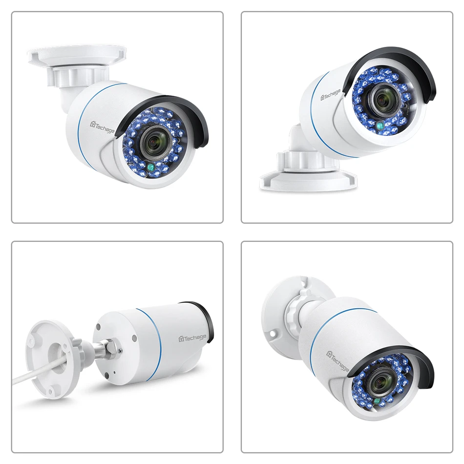 H.265 8CH 1080P 2.0MP NVR комплект POE Система безопасности аудио ip-камера IR-Cut наружный водонепроницаемый комплект видеонаблюдения 2 ТБ HDD
