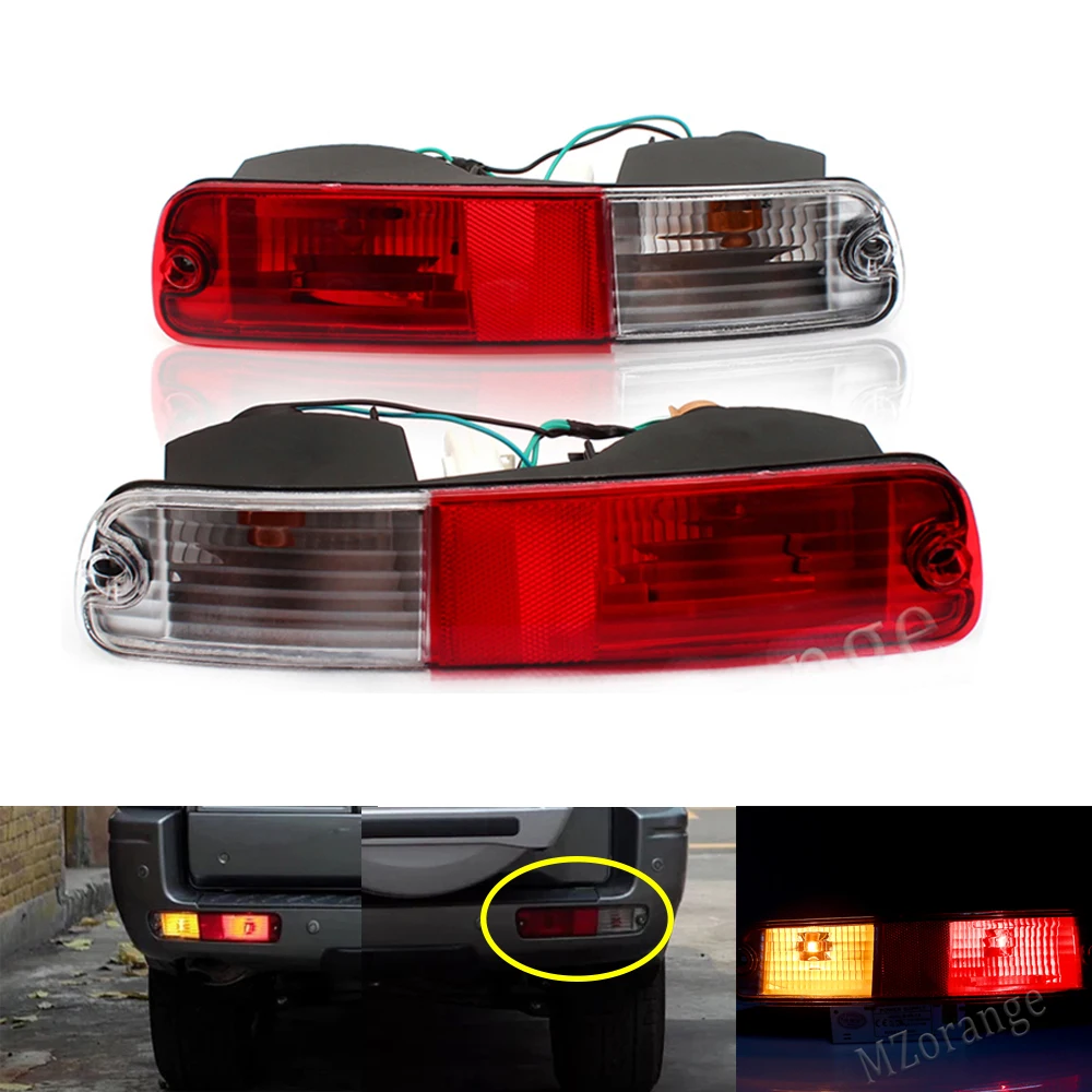 MZORANGE Rear Bumper Reflector Lights For Mitsubishi PAJERO V73 2003-2007 Turn Signal Fog Lamp Stop Brake Light Car Accessories MZORANGE Rear Bumper Reflector Lights For Mitsubishi PAJERO V73 2003-2007 Turn Signal Fog Lamp Stop Brake Light Car Accessories