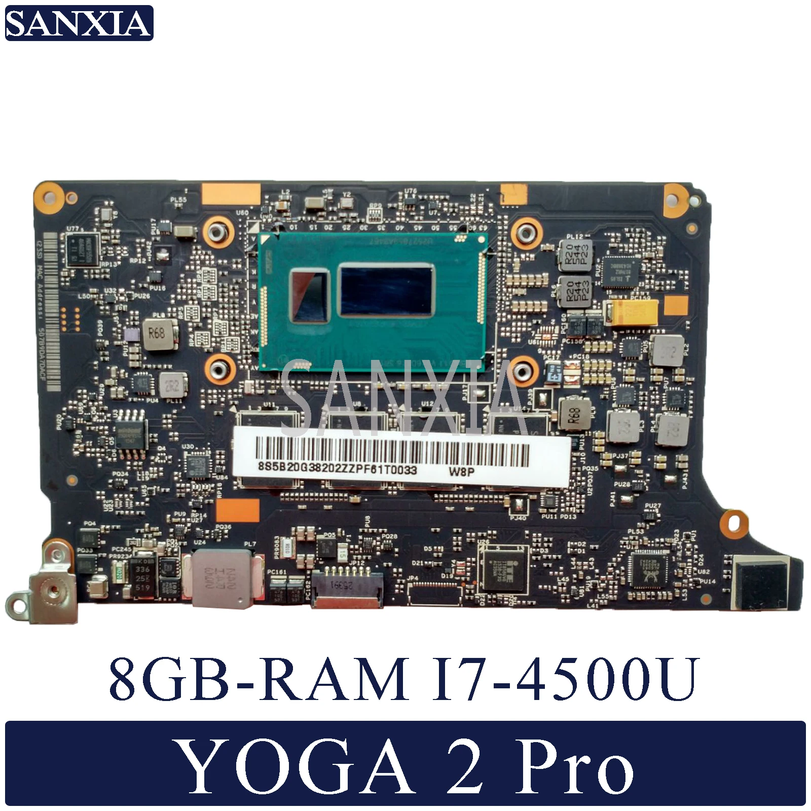 KEFU NM-A074 материнская плата для ноутбука lenovo YOGA 2-Pro оригинальная материнская плата 8Гб-RAM I7-4500U