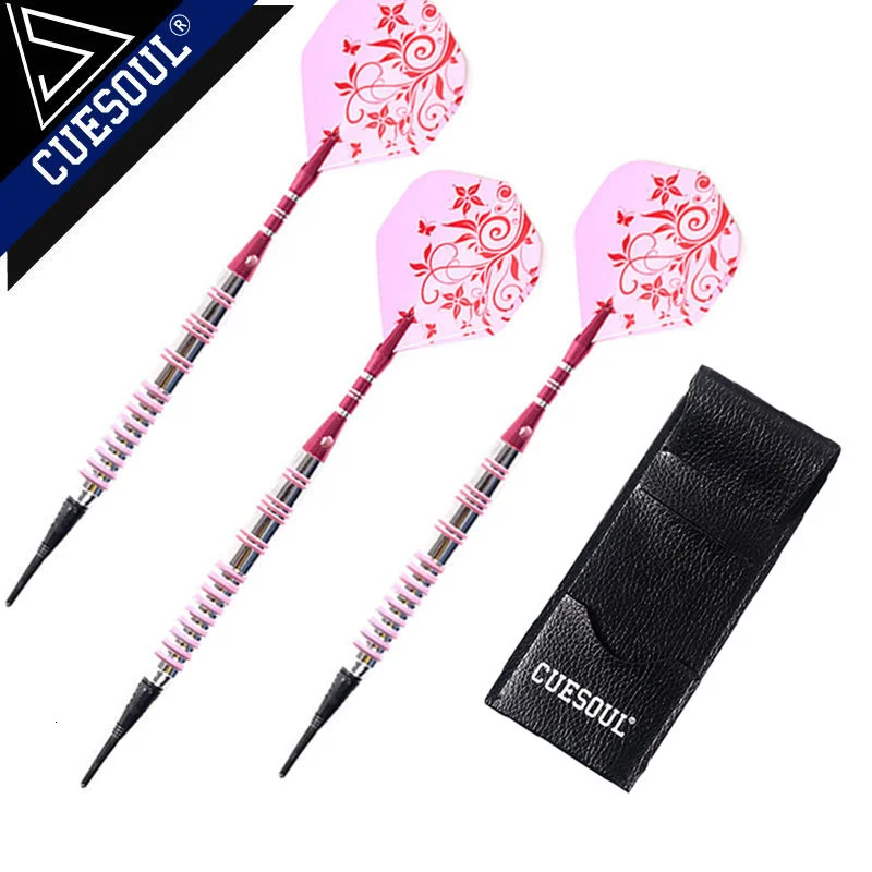 Professional CUESOUL Darts 17g Pink Soft Electronic Tip With Aluminum Alloy Shaft | Спорт и развлечения