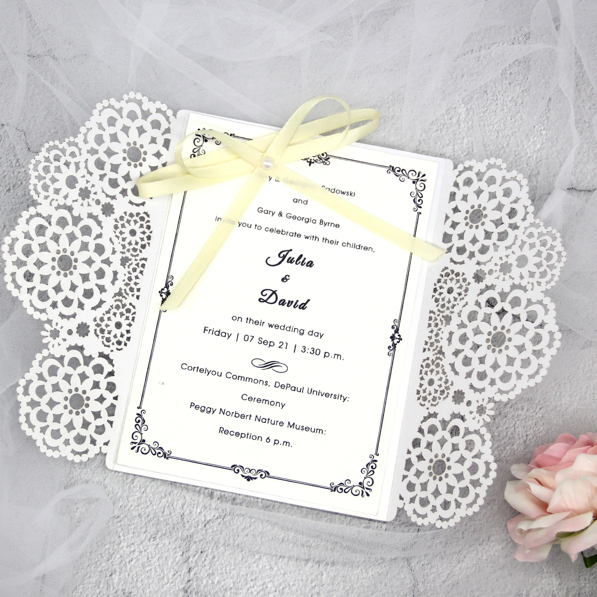 20 шт. свадебные пригласительные открытки с лазерной резкой|Открытки и