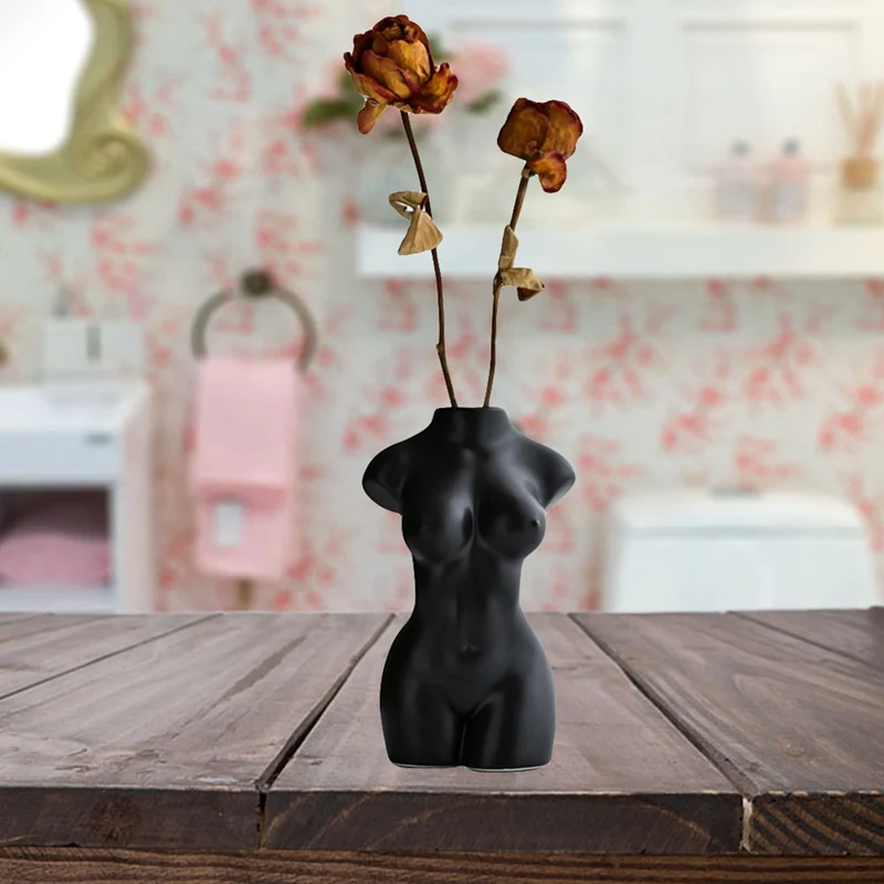 

Body Art Design Flower Vase Female Sculpture Flower Vase Creative Hobby Vase Planting Machine Home Accessories Ornamental