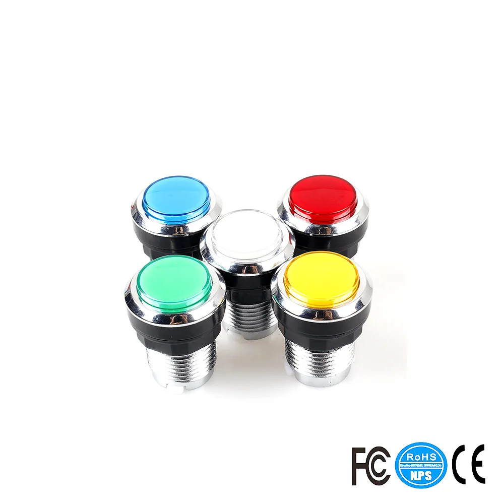 2 Player Arcade Game DIY Accessories Kit For PC And Raspberry Pi 5Pin Joystick + Chrome Plating LED Illuminated Push Buttons | Спорт и