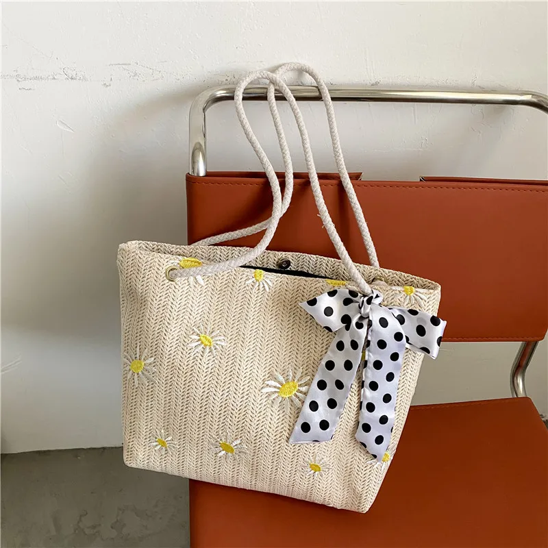

Straw texture small square bag 2021 new Korean style Western casual shoulder bag fashion simple summer small bag female