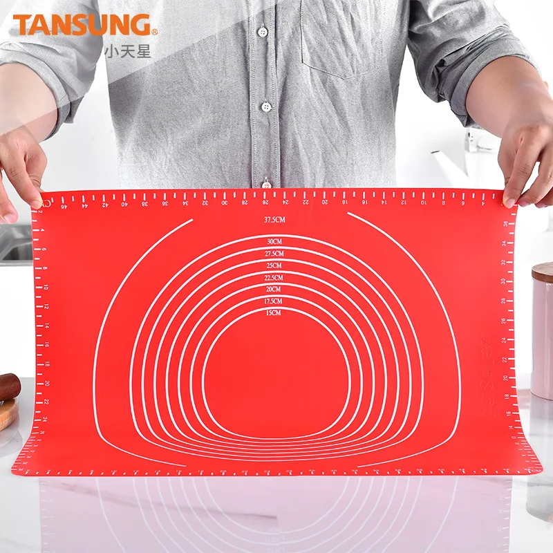 

High Temperature Resistant Silicone Dough Kneading Extra Thick Band Scale Baking Soft Case Flour Pad