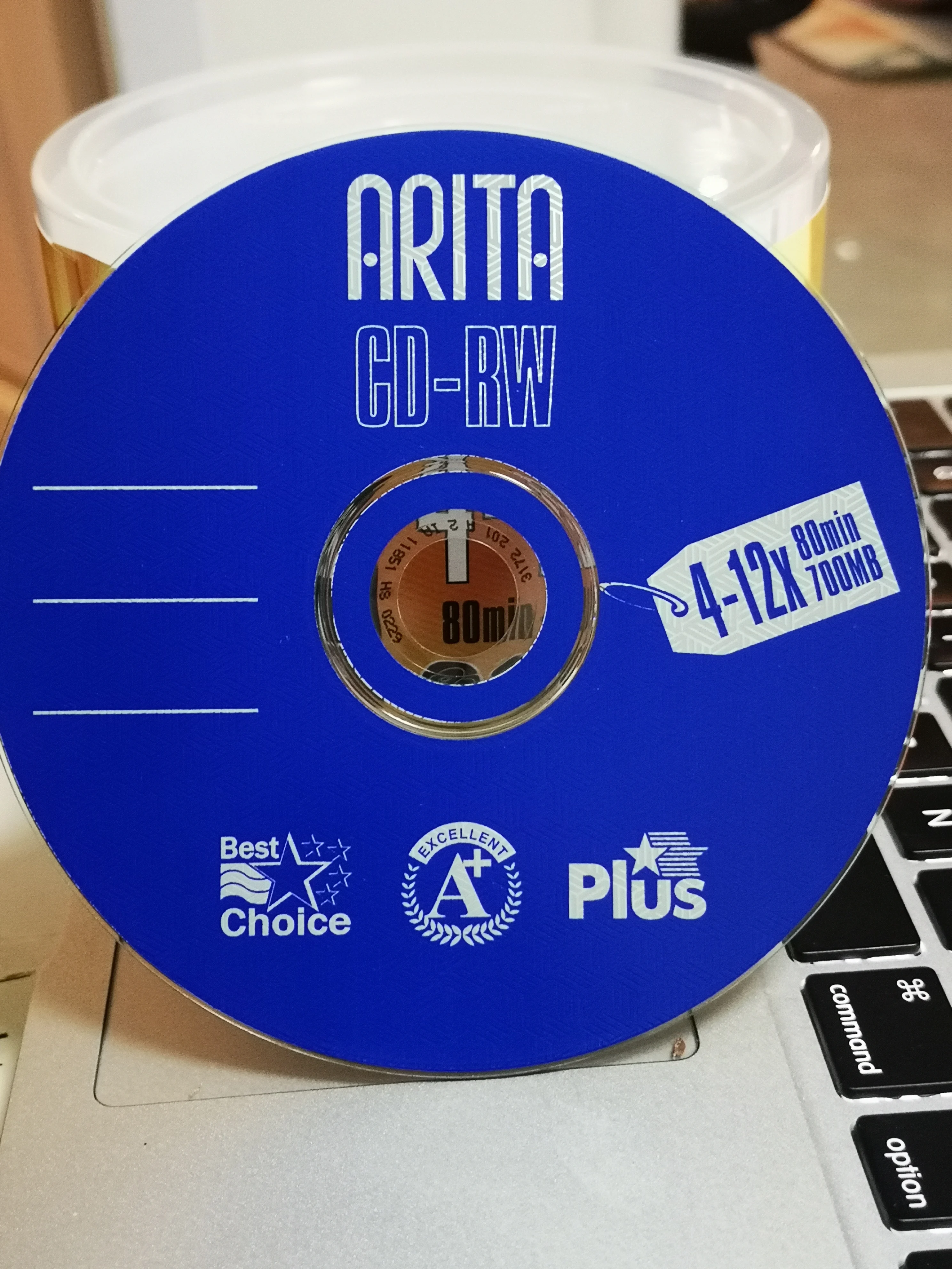 

Wholesale 10 discs A+ 4-12x 700 MB Blank Blue CD RW Disc