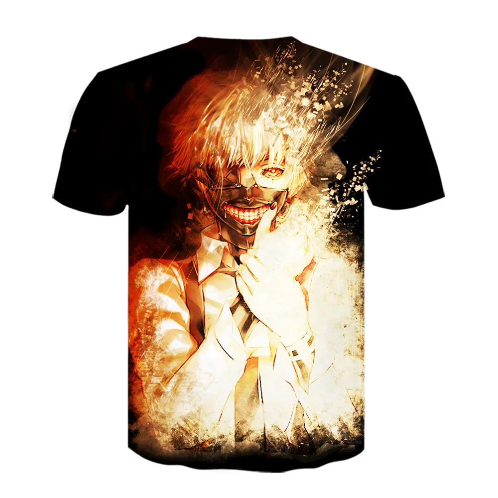 

2021 Summer New Men/Women 3d Printed T-shirt Anime Tokyo Ghoul Sweatshirt Fashion Harajuku Unisex Short Sleeve Streetwear