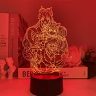 Ночной светильник Genshin Impact Gorou Sangonomiya Kokomi, светильник для 3DS ymтелефонии, мультяшная модель, украшение спальни, пейзаж, светодиодный usb-светильник