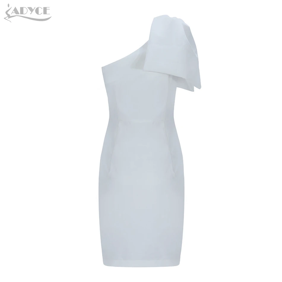 Женское короткое вечернее платье ADYCE черное без рукавов с одним открытым плечом и