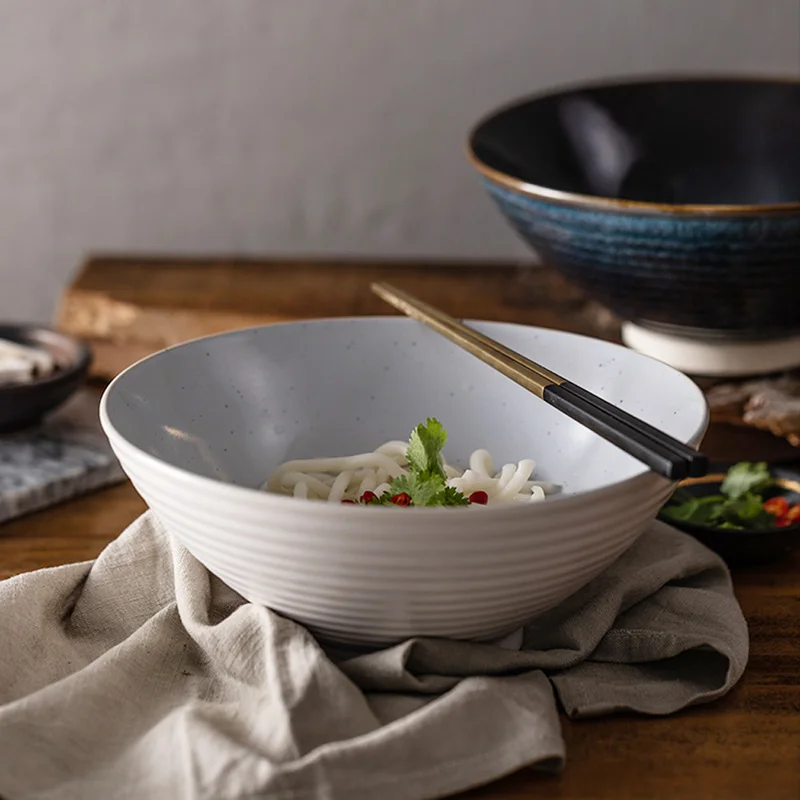 

Ramen bowl, Japanese style noodle bowl, ceramic soup bowl, salad bowl, noodle bowl, stoneware bowl, household large bowl