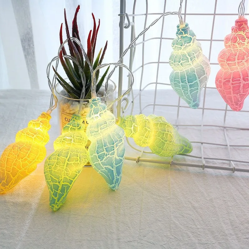 10 LED Conch - Shaped Crack Lamp String Romantic Room Wedding Decoration Night Light Lights Decor | Лампы и освещение