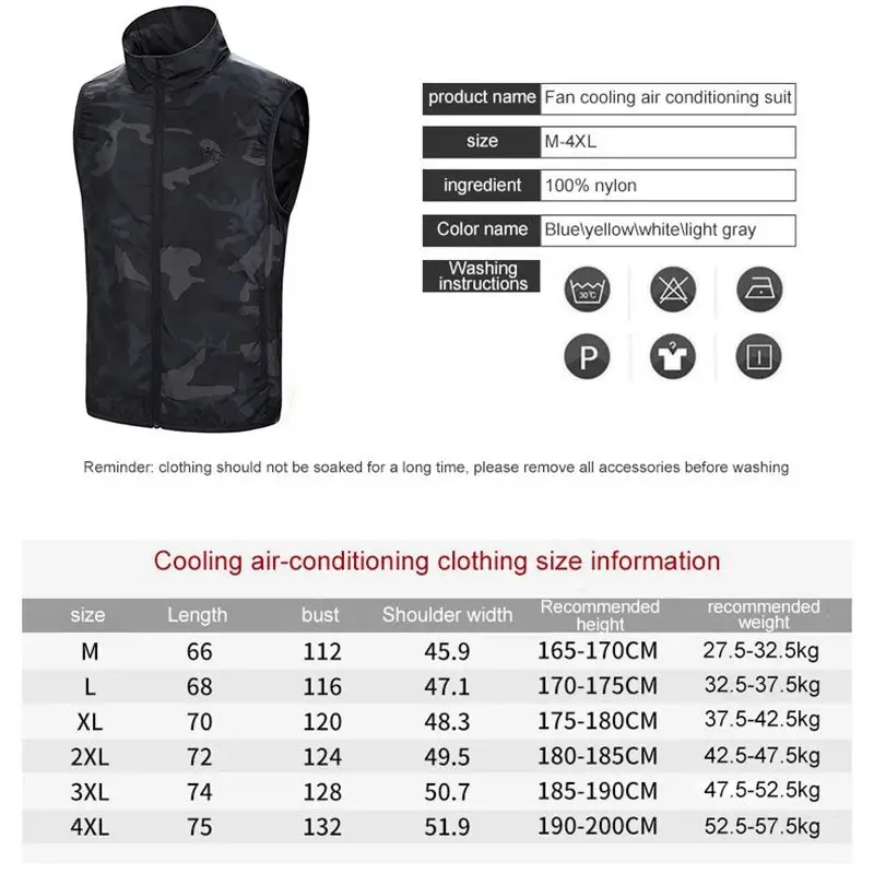 Aiwetin Summer Cooling Fan Vest USB Smart Charging Clothing Men Women Outdoors Sunscreen Skin Jacket Breathable Cool suit | Спорт и