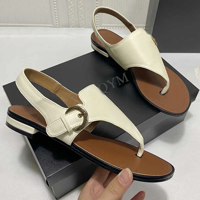 

Women Sandals Luxury Brand Flip Flops Flat Sandals Slippers Genuine Leather Sexy Street Beach Sandals High Quality Designer Shoe
