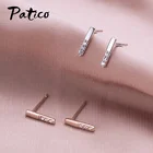 925 стерлингового серебра со знаком бесконечности серьги-гвоздики простая 925 стерлингового серебра минималистский серьги для женщин ювелирные изделия Brincos