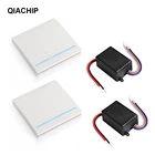 QIACHIP 433 МГц Универсальный вклвыкл DC 12 В 24 В светильник цифровой Радиочастотный пульт дистанционного управления Переключатель приемный модуль 86 настенный панельный передатчик