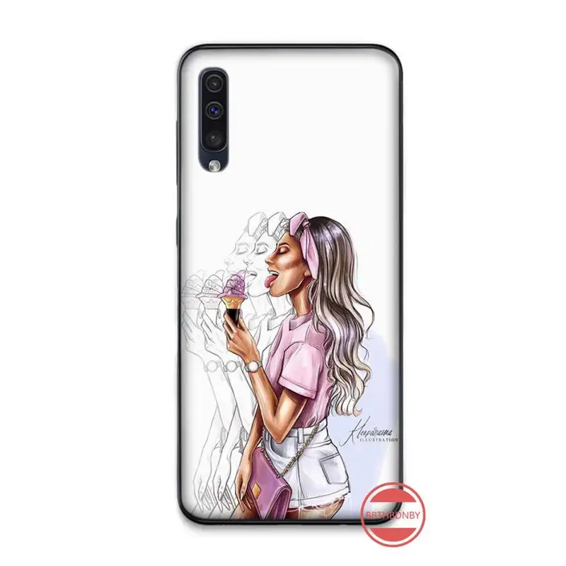 Мягкий черный Чехол Vogue Boss для телефона Samsung Galaxy A 3 6 7 8 10 20 30 40 50 70 71 10S 20S 30S 50S
