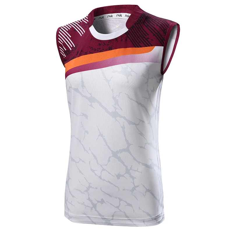 

Теннисная рубашка для мужчин и женщин, быстросохнущая футболка без рукавов для бадминтона, футболка для настольного тенниса, футболка для гольфа и волейбола, новинка 2020